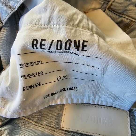 RE/DONE 90s High Rise Loose Jeans in Bleach Destroyed Size 28 - Picture 4 of 10